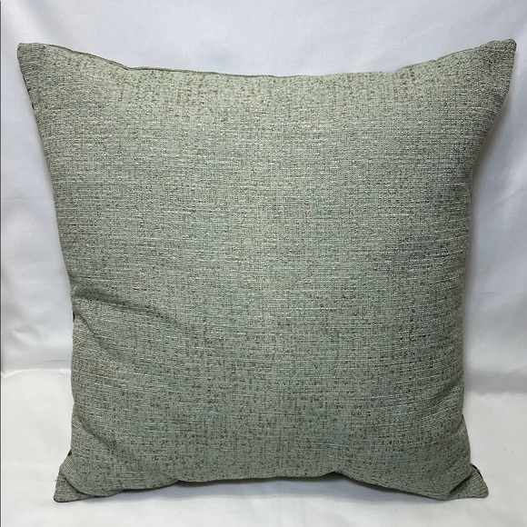 Handmade Striped Accent Pillow In Brown and Blue - Picture 3 of 3